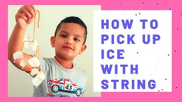 How to pick ice cube with string science experiment  #shorts #youtubeshort #science