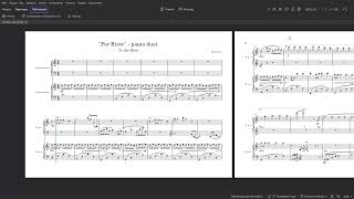 'For River'  - piano duet (Sarah and Tommy's version) OST To the Moon / MuseScore 4 with MuseSouns