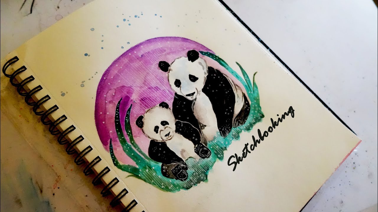 SKETCHBOOK 61 panda illustrations YouTube