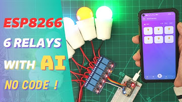 ESP8266 with 6 Relays unit with AI - No Code! (ESP8266 - ESP32) | CADIO Home Automation