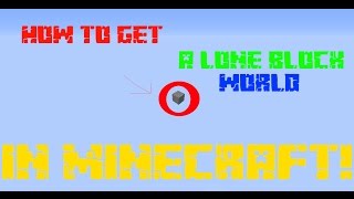 How to have an Empty World in Minecraft - 1.8