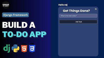 Multi User Todo App Built Using Django | Python | Todo App Project | Error By Night