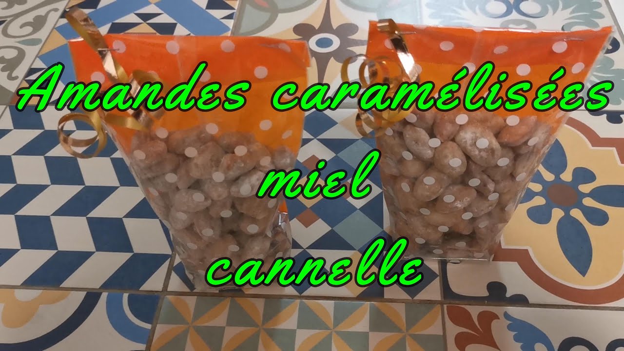 Amandes caramélisées, miel, cannelle au thermomix. Caramelized almonds