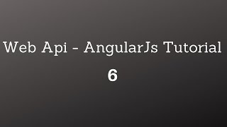 Web API & AngularJs Tutorial  - شرح عربى - 6