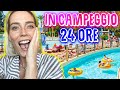 VIVO per 24 ORE in un CAMPEGGIO! ⌚