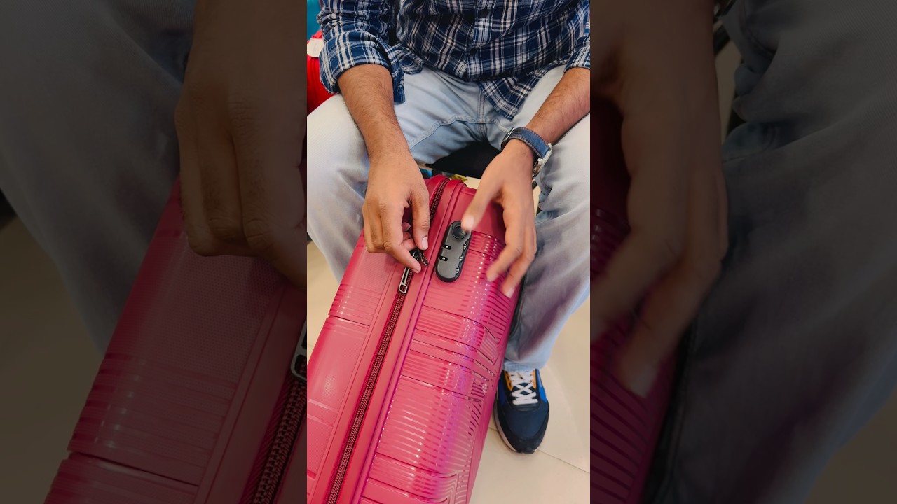 HOW TO SET TROLLY BAG LOCK MALAYALAM VIDEO. ട്രോളി ബാഗ് ലോക്ക് എങ്ങനെ സെറ്റ് ചെയ്യാം മലയാളം വീഡിയോ