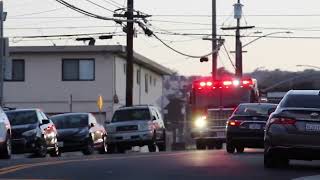 South San Francisco Fire Dept. E63 & R61 Responding