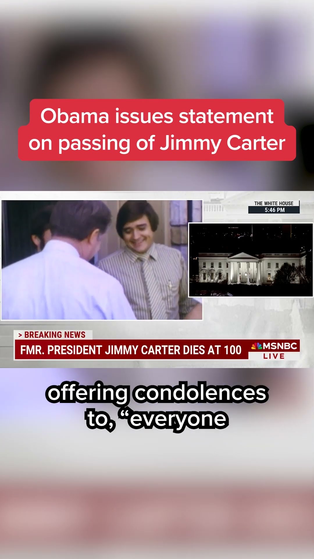 Obama issues statement on passing of Jimmy Carter