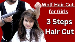 Wolf Hair Cut for Girls , 3 Step Hair Cut, Very Very Easy Hair Cut to Learn by Sam and Jas Academy