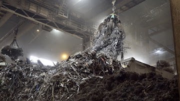 Huge Scale! I-Beam Manufacturing Process by Melting Metal Scrap. Steel Mass Production Factory