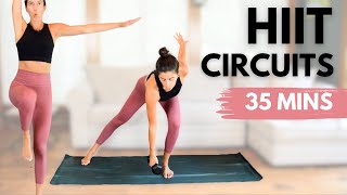 HIIT Workout with a Single Weight (35 Mins) - Total Body HIIT Circuits Workout