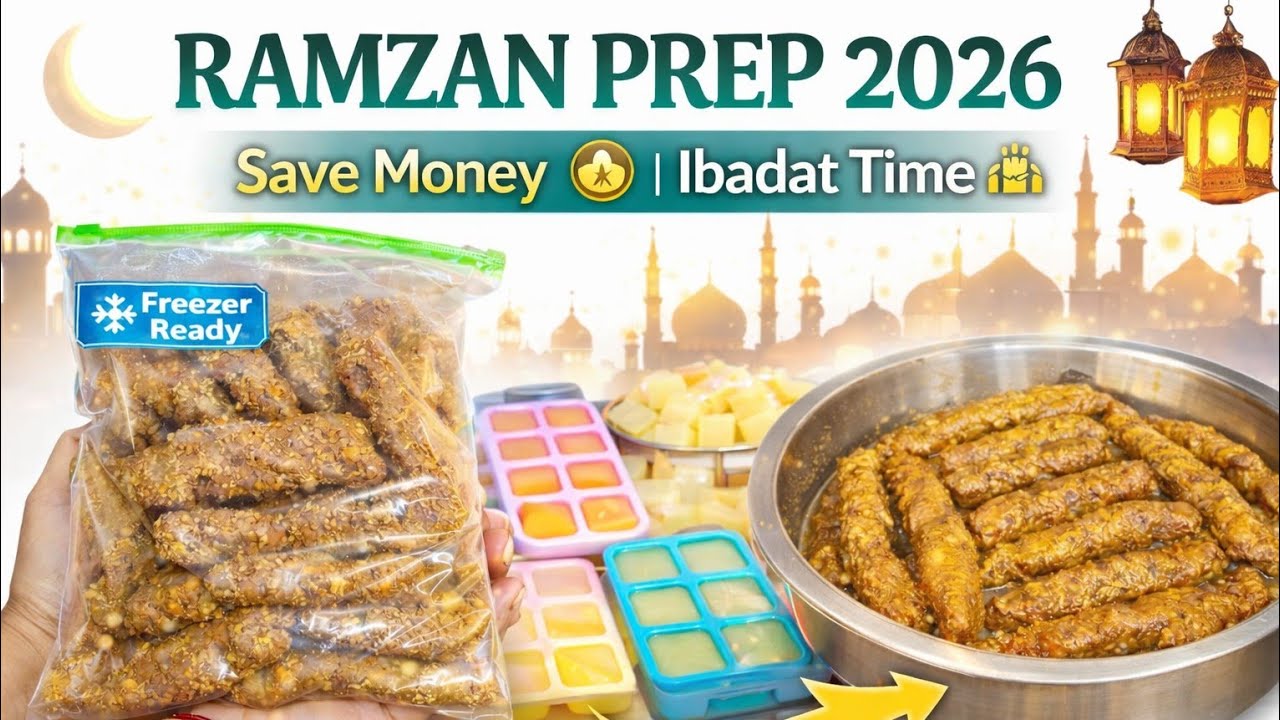 Ramzan 2026 Pre Preparation Part 2 | Freezer Recipes | Save Money & Ibadat Time
