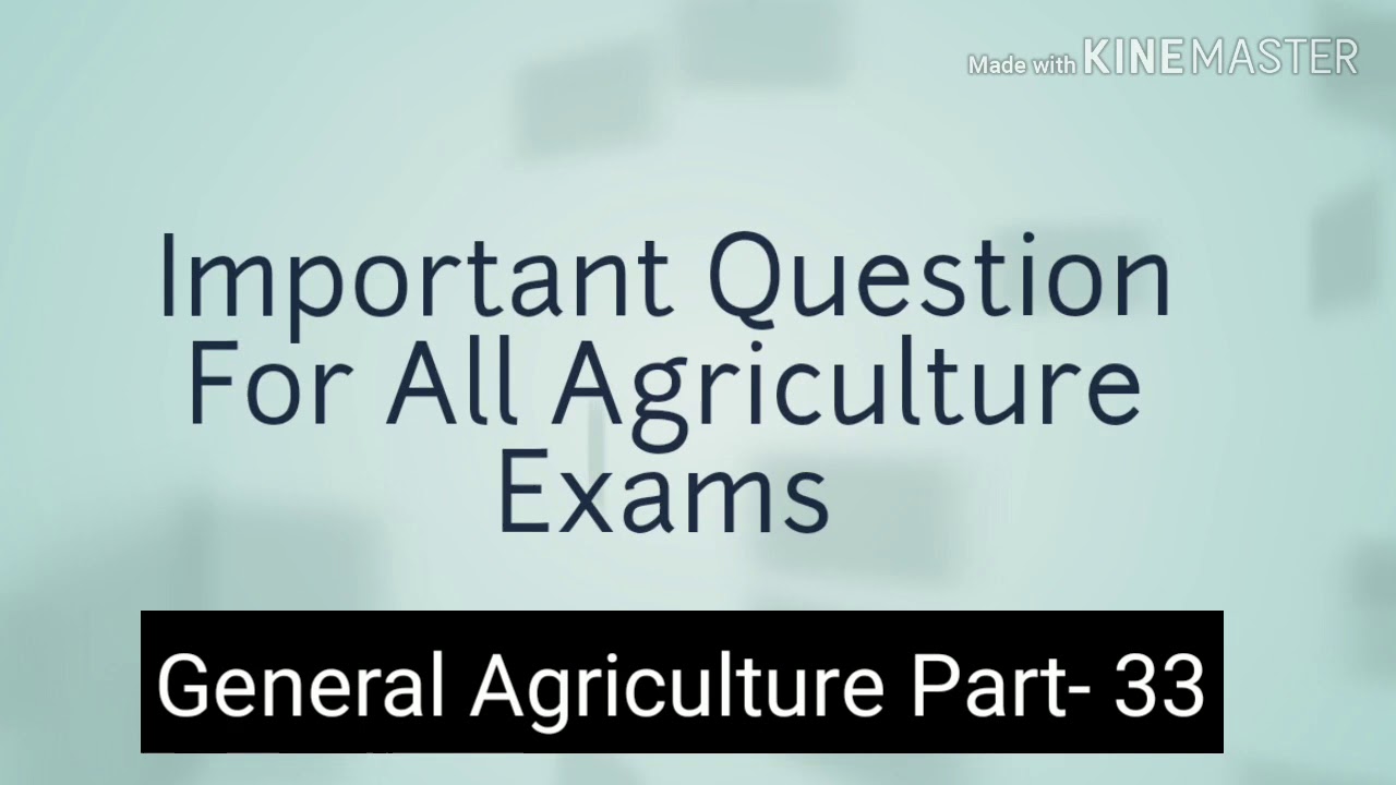 IBPS AFO important question - General Agriculture Part-33 - YouTube