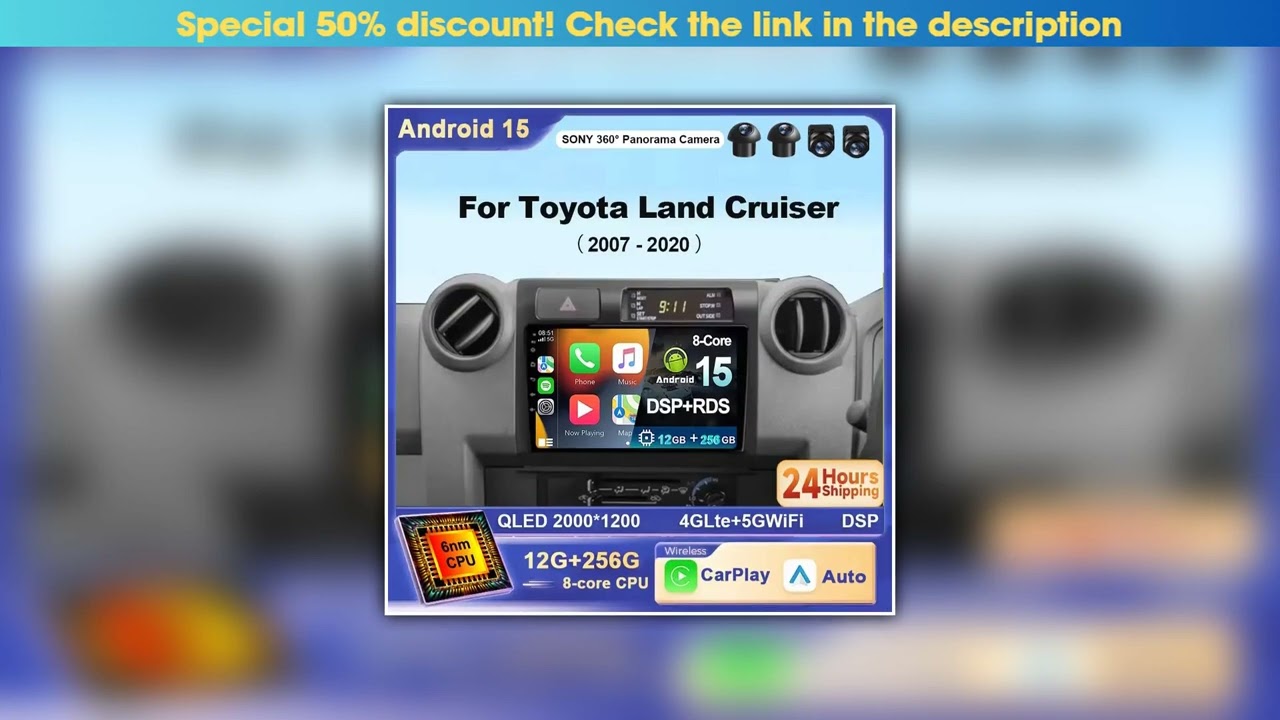 Exclusive Android 15 Autoradio For Toyota Pickup Land Cruiser LC 70 79 Series 2007-2020 Wireless Ca