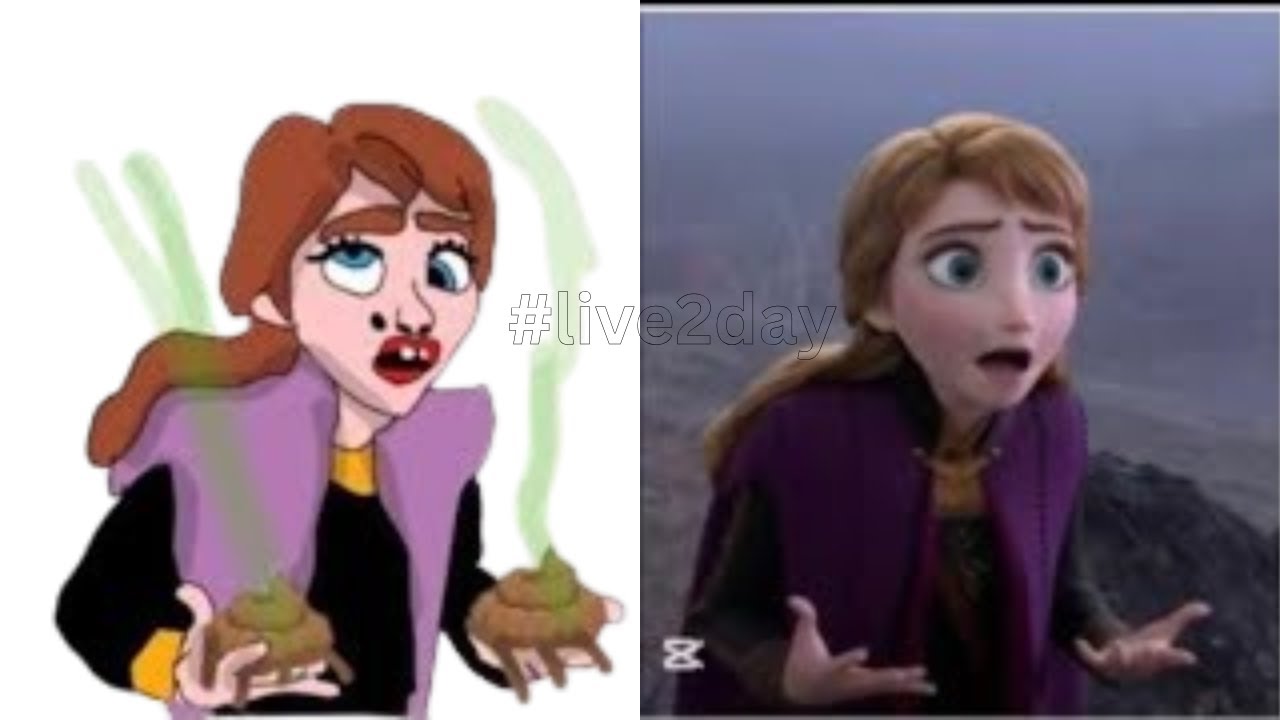 Elsa Frozen 2 - Face Her Biggest Fear - funny Drawing memes - Try not To laugh 
