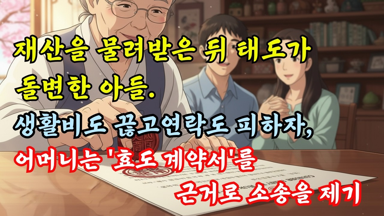 재산 물려받자마자 태도 돌변한 아들, '효도 계약서' 위반으로 소송해서 재산 다 뺏어온 사연