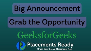 BIG Announcement | Grab it Now !! | @GeeksforGeeksVideos  | @PlacementsReady