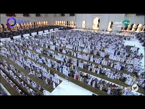 الشيخ ادريس ابكر يبكى المصلين بدعاء خاشع ليلة27 رمضان 1435هـ جامع الشيخ زايد