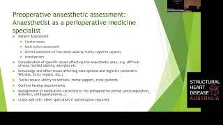 Anaesthetic perspective for SAVR/TAVI MDT - Dr Jay Bruce