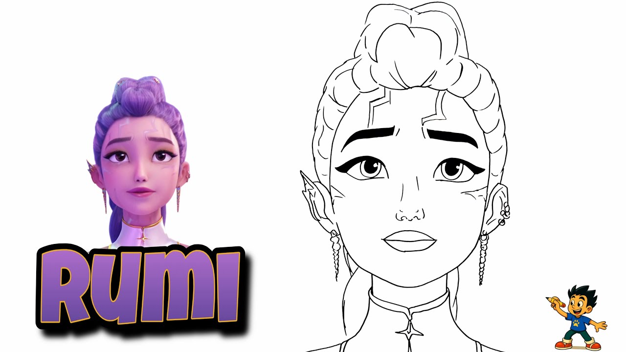 Draw Rumi How to Draw RUMI (K-Pop Demon Hunters) — Easy Step by Step - YouTube