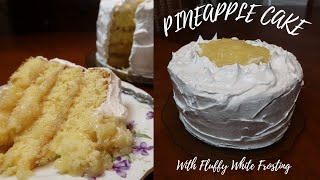 Pineapple Cake with Fluffy Frosting