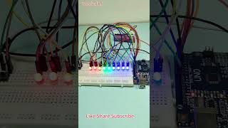 LED Chaser With Arduino Pattern Change With Botton