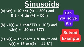 Sinusoids Solved Example Determine Which one leads and by how much. | Electrical Engineering