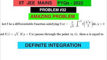 Let f be a differentiable function satisfying f(x)= 2/root3 integration from 0 to root 3 f(a^2x/3)da