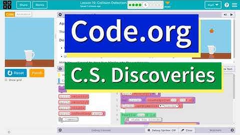 Code.org Lesson 20.4 Collision Detection | Tutorial with Answers | C.S. Discoveries Unit 3