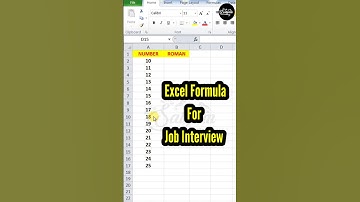 Excel Formula for Job Interview|Excel Tips & Tricks|#shorts
