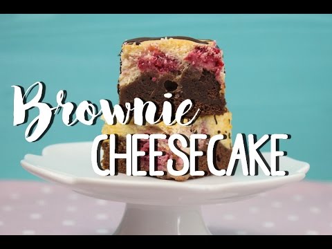 Brownie Cheesecake Rezept - Brownie Kuchen & Käsekuchen Mit Himbeeren Backen