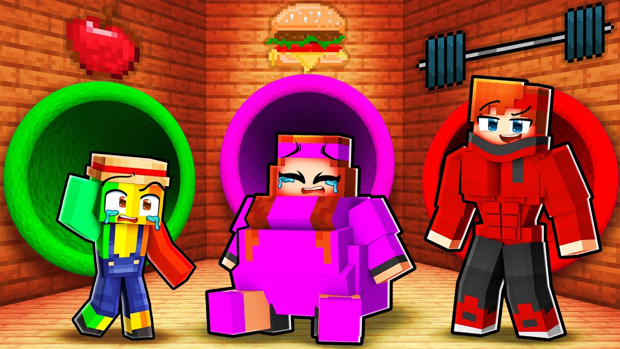 Défi du Tunnel: Gros VS Fort sur Minecraft !