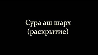 94 сура "аш шарх (раскрытие)" чтец Мираши Рашид