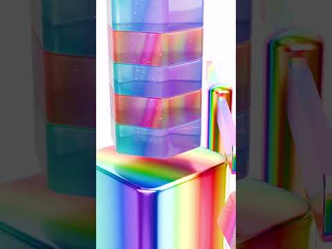 Satisfying Rainbow Jelly Tower Stack 60 fps