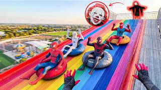 6 Spider-Man Face Pennywise's Cursed Dance in a Haunted Amusement Park | Action POV