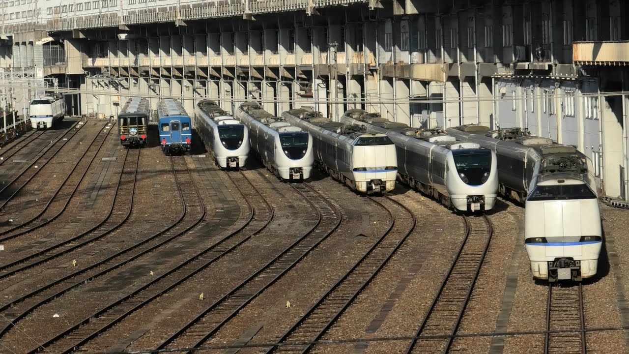 4月25日早朝の網干総合車両宮原支所非電化エリアの様子です。（R6.4.25