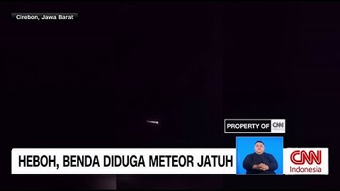 Heboh Benda Diduga Meteor Jatuh Disertai Dentuman Keras di Cirebon