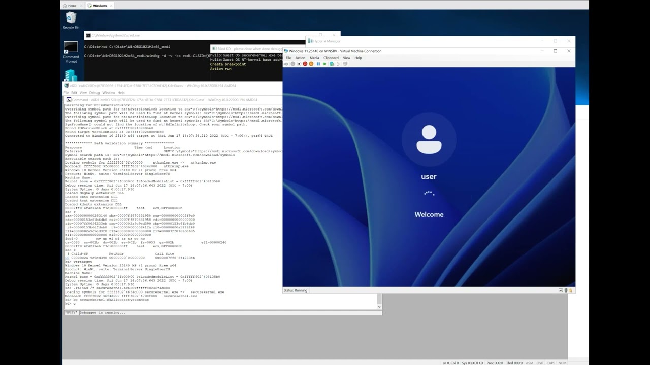 Debugging securekernel on VMware Workstation and Hyper-V with Windows ...