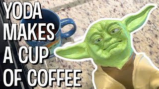 YODA MAKES A CUP OF COFFEE - The Puppet Yoda Show