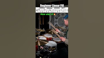 Linear Fill with FLAMS for beginner drummers!