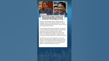 Mahfud MD Setuju Purbaya Tak Bayar Utang Whoosh: Proyek Beratkan Pembangunan Lain