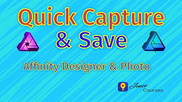 Capture, Save & Export in Affinity Designer and Affinity Photo