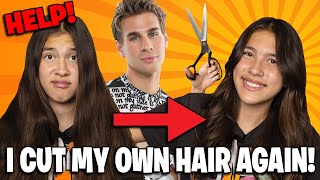 I CUT MY OWN HAIR AGAIN!!! How to Cut Curtain Bangs Yourself with the Help of Brad Mondo!