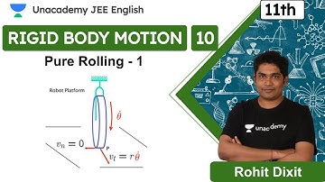 JEE: Rigid Body Motion L10 | Pure Rolling | Class 11 | JEE English | JEE Physics | Rohit Dixit