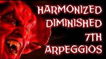 Quick and Easy CHAOS Music Using Only Dim7 Arpeggios[GUITAR LESSON - MUSIC THEORY]