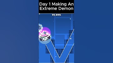 Day 1 Making An Extreme Demon #shorts #geometrydash