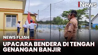 Miris, Siswa SMK Negeri 5 Luwu Utara Laksanakan Upacara Bendera di Tengah Banjir | News Flash