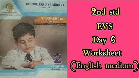 TN schools Bridge course module 2nd std EVS day 6 worksheet