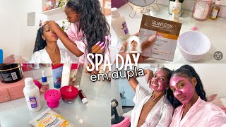 SPA DAY DE FRIENDS 💅🏾🚿✨ - autocuidado, skin care, banho de lua