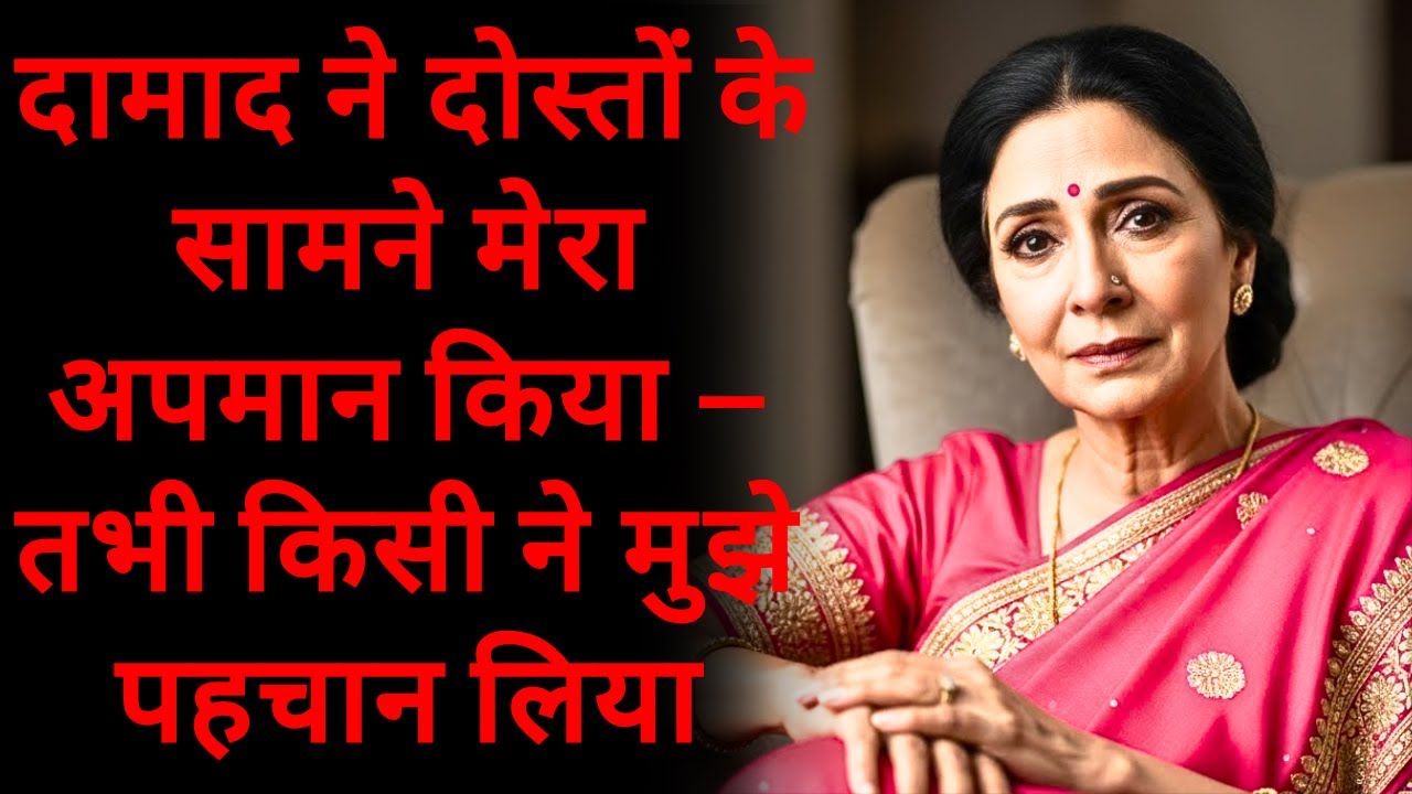 दामाद ने दोस्तों के सामने मेरा अपमान किया — तभी किसी ने मुझे पहचान लिया